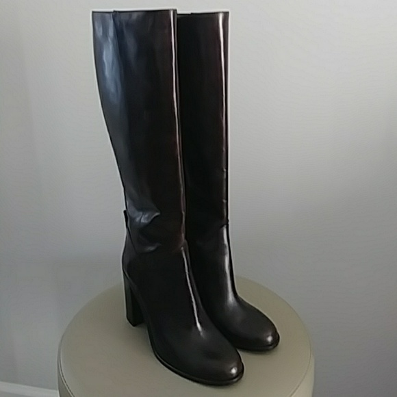 kate spade Shoes - KATE SPADE TALL BROWN LEATHER BOOTS SIZE 9